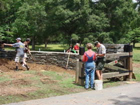 Friends of Morrow Mountain helping
